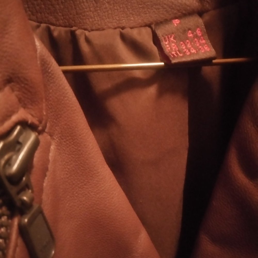 NEW Caramel Leather Moto Jacket - Picture 4 of 5